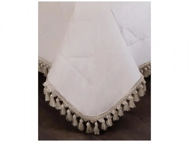 Покрывало двуспальное SANTALINO, Версаль, 230*250 см, с наволочками, кремовый