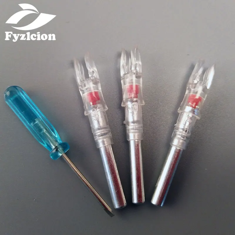 

6PCS Archery Hunting Lighted Nocks Size X/S Automatical Released-activated Led Archery Nock Tail fit 5.3mm/6.2mm Shaft