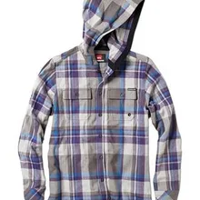 Клетчатая фланелевая рубашка с капюшоном для маленьких мальчиков Размер США 2-14 лет(плотная