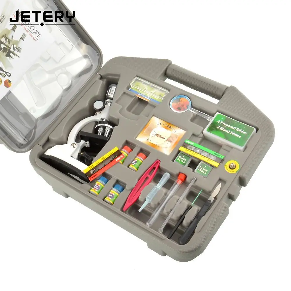 

New 300X-600X-1200X Biological Beginner Zoom Microscope Kit Set For Student Gift
