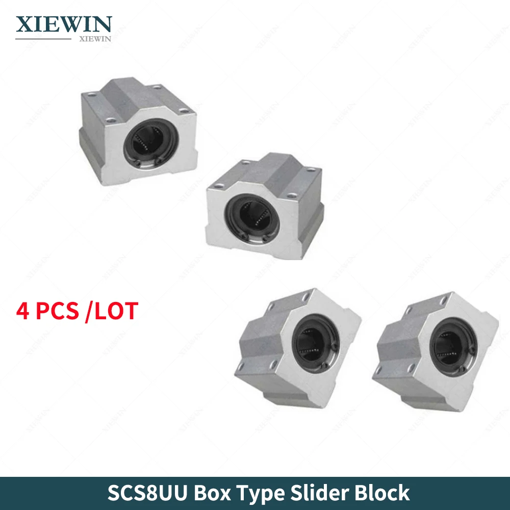 

Free Shipping 4PCS/Lot SC8UU SCS8UU 8mm Linear Ball Bearing Block CNC Router for CNC 3D printer shafts Rod parts