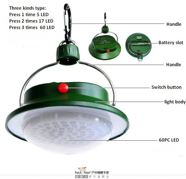 Ультра яркий светодиодный ABS походный фонарь армейский зеленый тент светильник подвесной походный светильник аварийный светильник наружный светильник ing батарея