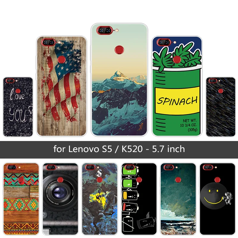 5.7 inch for Lenovo S5 Mobile Phone Heaven Case K520 Ultra Thin Soft TPU Fundas Silicone Coque |
