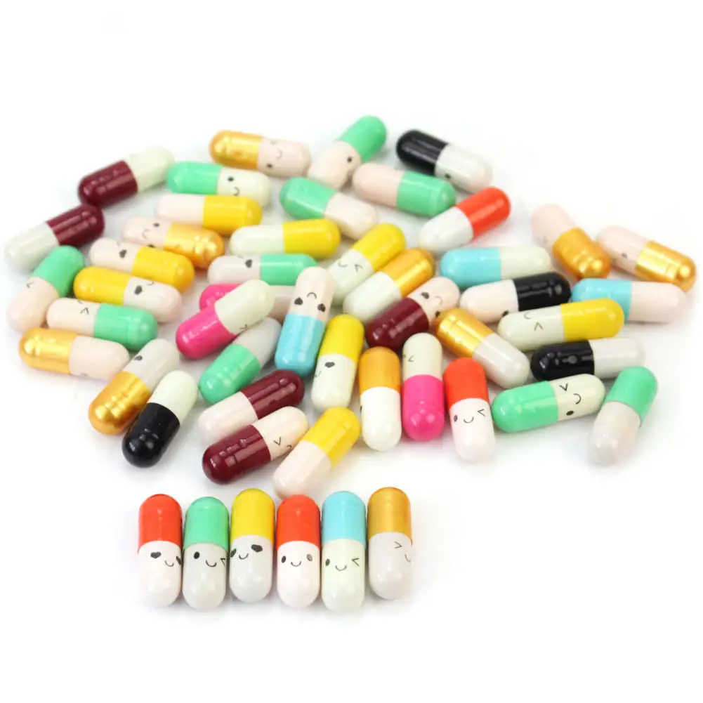

50 Pcs Love/Friendship Message Capsule Letter Love Message Cute Pills Wishing Bottle Color Random