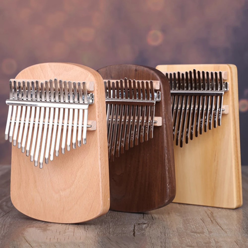 Tamanho de Bolso Teclado de Piano Musical de Madeira Kalimba Dedo Chave Mogno Mbira Sanza Thumb Instrumento Marimba Kb27 10 - 17 - Image 4