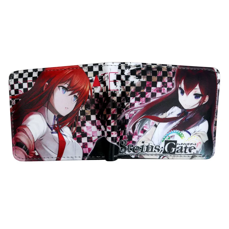 Anime game steins gate Makise Kurisu female wallet Zip Coin Pocket / Pouch bank card holder purse