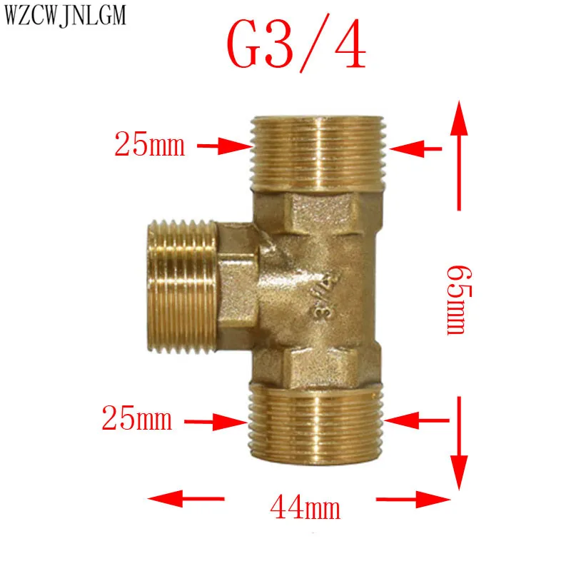 1/" 3/4" BSP наружная резьба тройник Тип 3 пути Латунная Труба фитинг адаптер соединитель для воды 1 шт