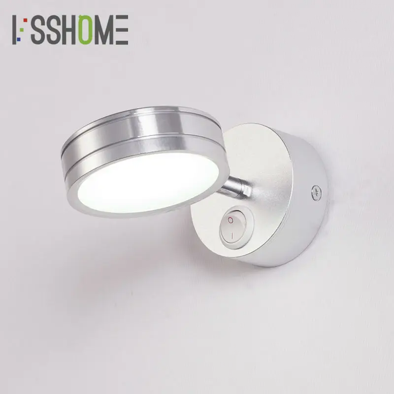 

[VSSHOME] 5W LED Wall Lamps Modern Nordic Style Indoor Bedroom Wall Light Reading Study Lighting Living Room Decoration Aluminum