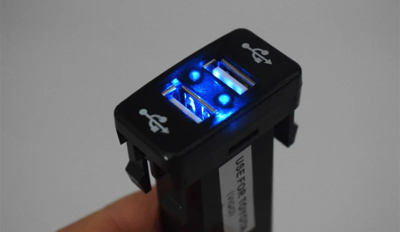 XCGaoon 5 шт. Специальный 5 V 2.1a 2 USB Интерфейс гнездо автомобильного переходник для зарядного устройства для TOYOTA, DC-DC Мощность преобразователь
