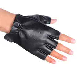 Теплые мужские полупальчиковые перчатки локомотив Харли мотоцикл Нескользящие фитнес мужские перчатки из натуральной кожи NAN48