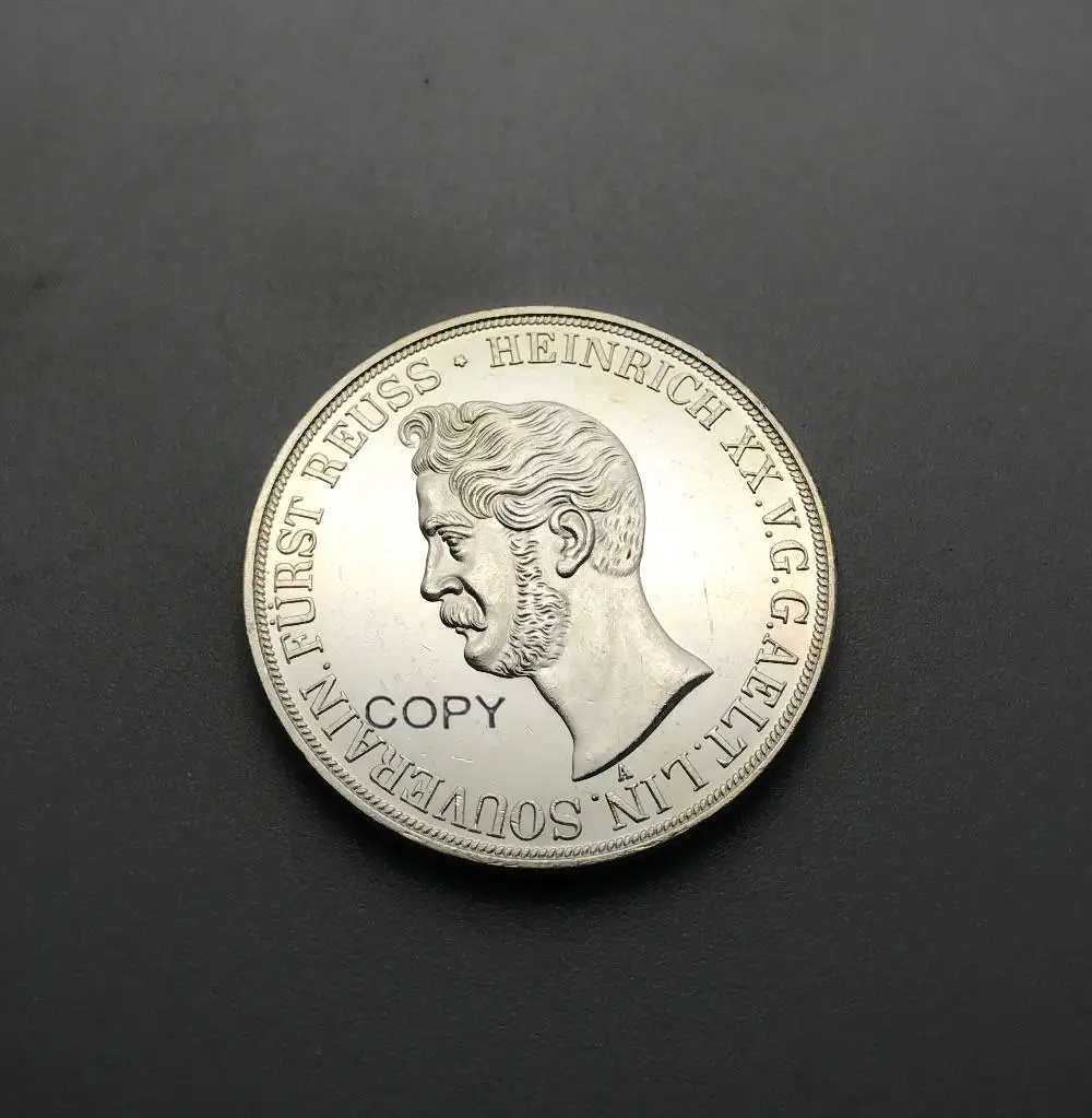 Пособия по немецкому языку государства 1841 2 Талер 3 1/2 гульден Генрих медная Посеребренная Имитация монеты