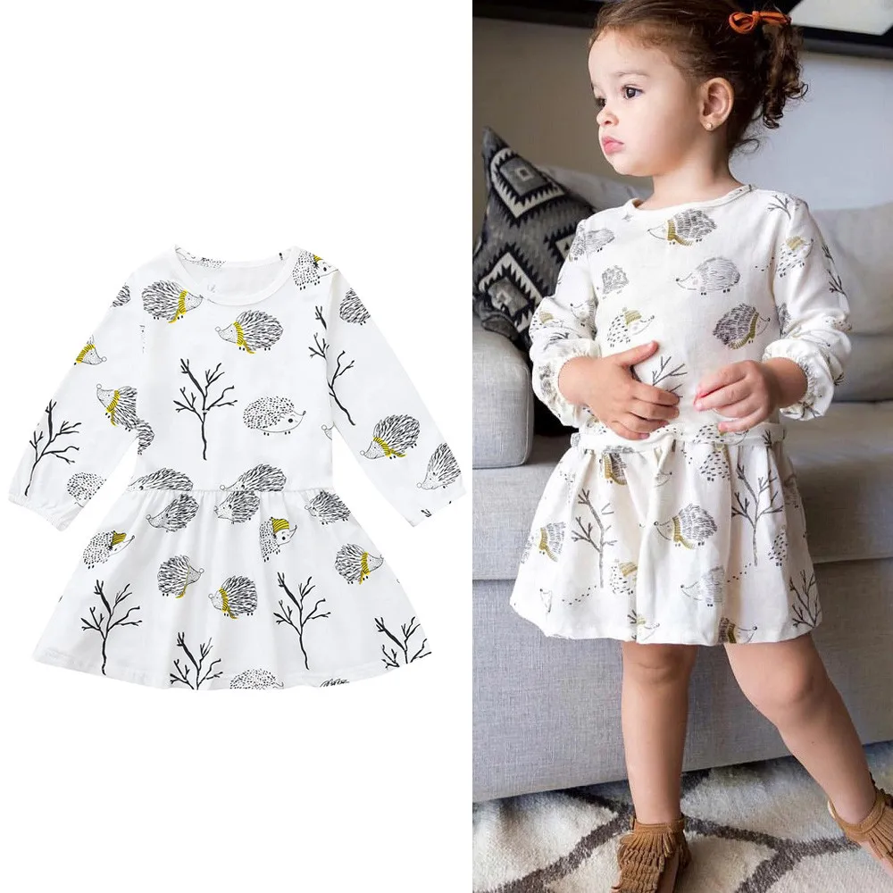 

MUQGEW Toddler Kids Baby Boys Girls Clothes Cartoon Floral Princess Party Dresses Clothes Outfits roupa infantil