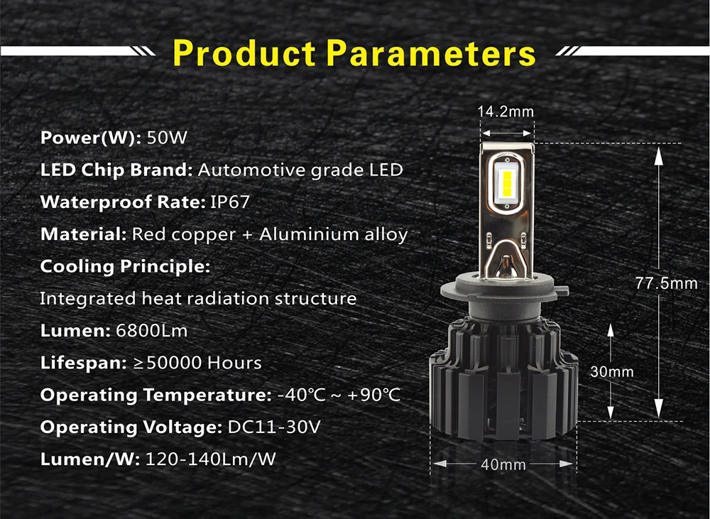 P9 Led H7 9004 H4 H11 HB3 9006 9012 Автомобильные фары лампы 6000K супер яркие авто лампы 100 Вт 13600lm фары