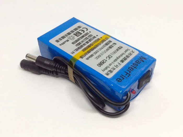

3pcs/lot New 12V lithium battery12V 6800mah battery Super Rechargeable Li-ion Battery Pack for CCTV Camera Free Shipping
