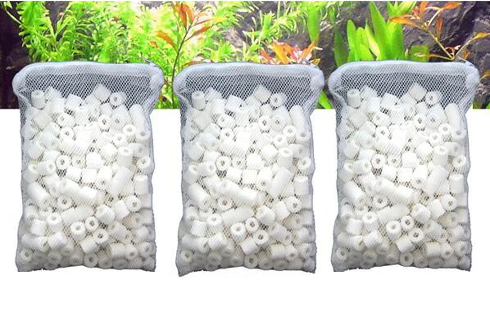 3 lbs New Bio Ceramic Rings in 3 Free Bags for Aquarium Fish Canister