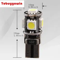 10 х Белый T10 Canbus 5050 5smd светодио дный автомобиля ошибок свет W5W 2825 158 192