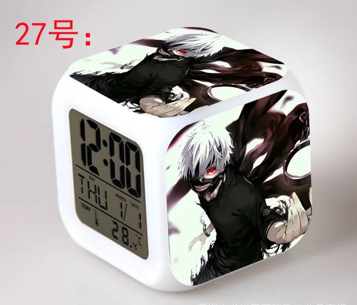 Короткая футболка с героями из японского аниме Tokyo Ghoul светодиодный 7 цветов Flash
