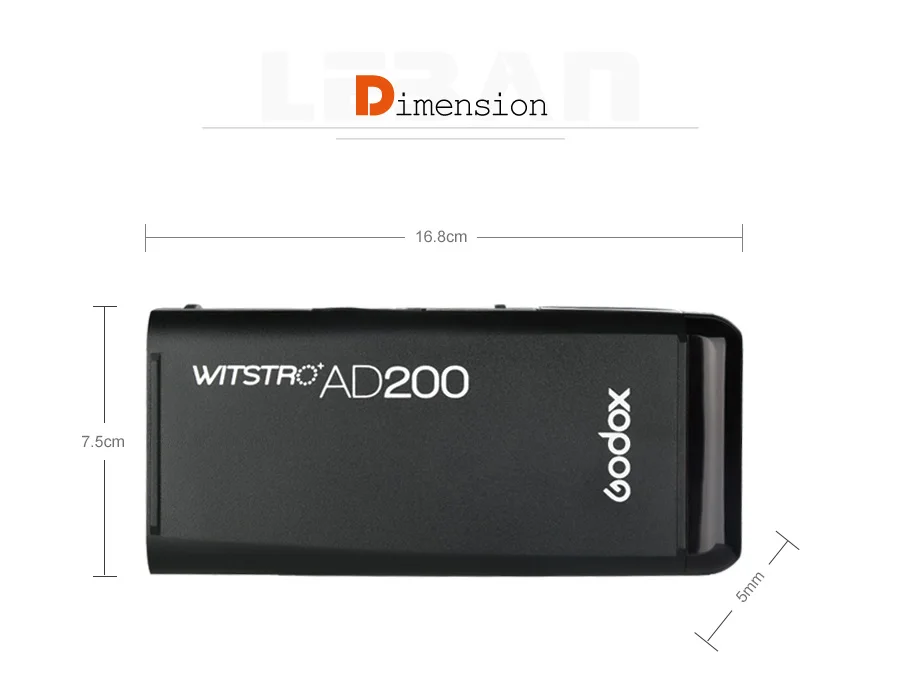 Godox AD200 200Ws 2,4G ttl стробоскоп 1/8000 HSS беспроводной монолайт с батареей 2900mAh Lithimu 500 полная мощность