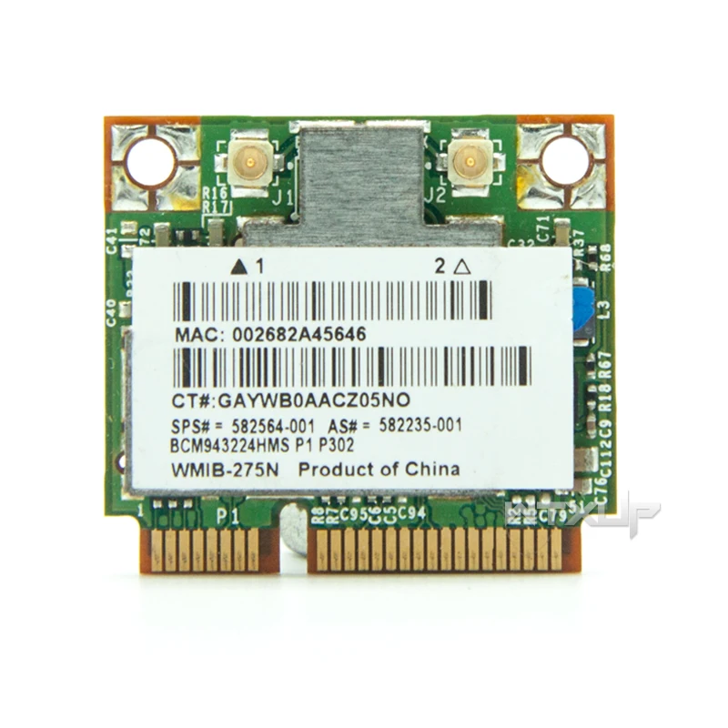 Беспроводной адаптер для BCM943224HMS BCM43224 BCM943224 802.11n Половина мини PCI-E сетевой адаптер SPS 582564-001