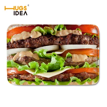 

HUGSIDEA 3D Food Design Tapis Home Floor Carpet Welcome Entrance Doormat Rugs for Living Room Bedroom Non-slip Kitchen Door Mat