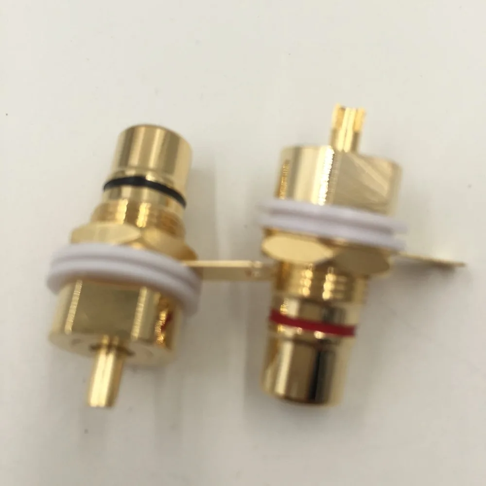 10pcs Cmc Gold Plated Copper Rca Female 