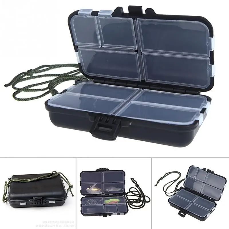 

Plastic Carp Fishing Tackle Fishing Box Lures Bait Storage Case 9 Compartment Silicone Shrimp Fishing Pesca Tackle Boxes