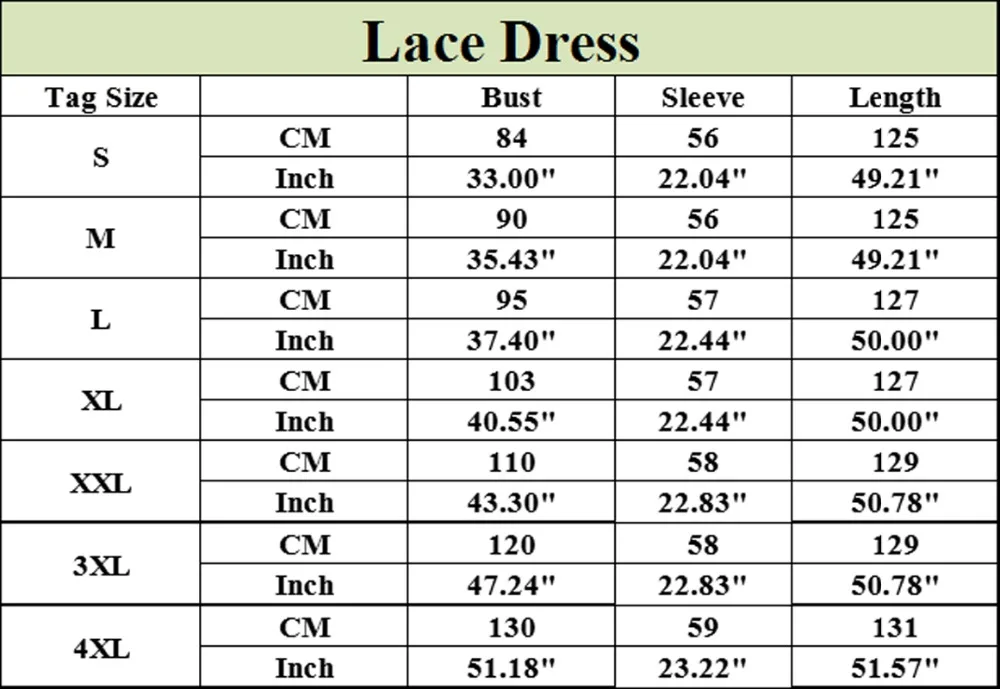Lace dress US Size
