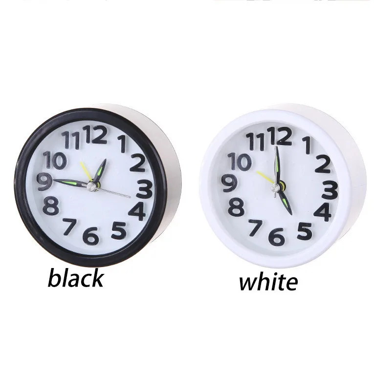 

Hot sale loud alarm clock Circular Small Bed Compact Travel Quartz Beep Alarm Clock Cute Portable despertador alarm clocks