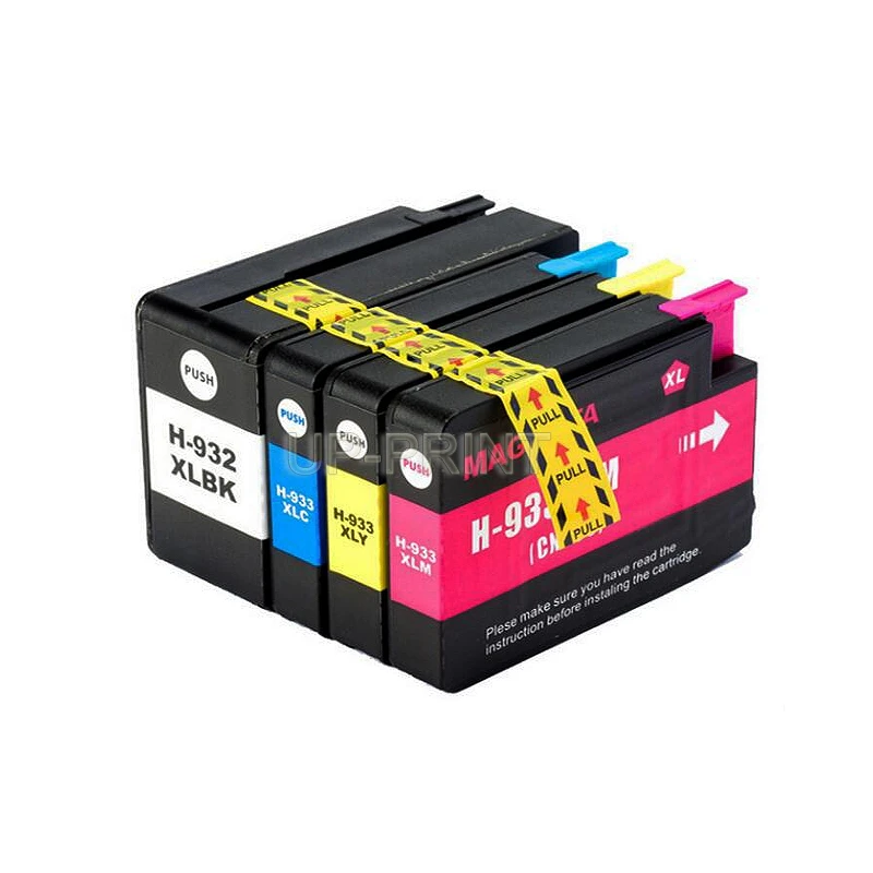 4 шт. чернильный картридж совместимый для HP 932 XL 933 Officejet 6100 6600 6700 7110 7610 7612 7510 7512