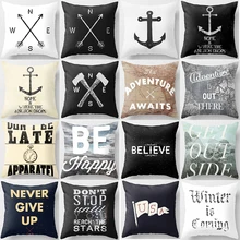 Hot sale get out side never give up be happy  letter  women men Pillow case boys girls weeping pillow cover size 45*45cm get size