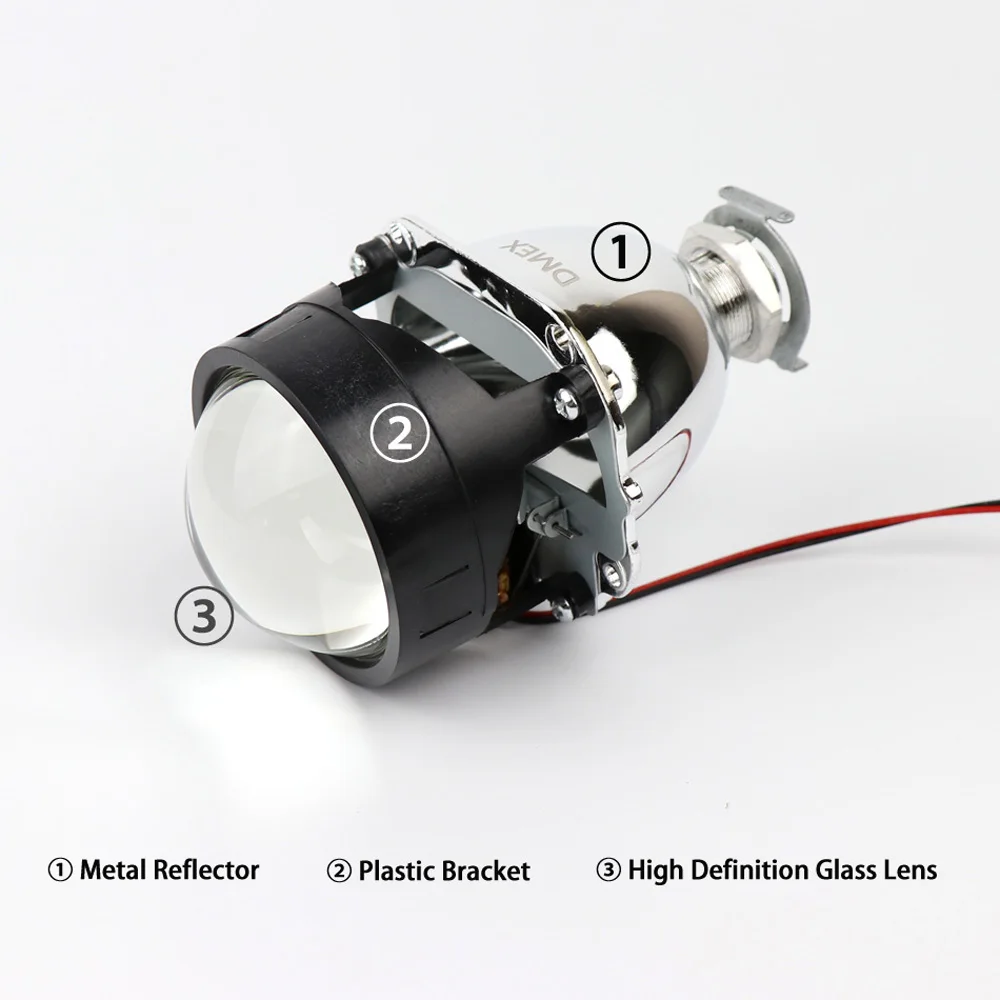 DMEX 2,5 дюймов HID проектор биксенон WST мини H1 проектор Объектив с кожухом, подходит для H4 H7 автомобильных фар, LHD RHD