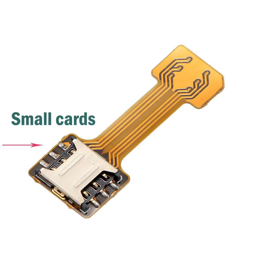 Dual Micro SD Adapter Micro SIM Card Hybrid Double for Android Extender 2 Micro Extension Adapter for Samsung S7/S7 Edge /S8 /E5 - Цвет: Smal