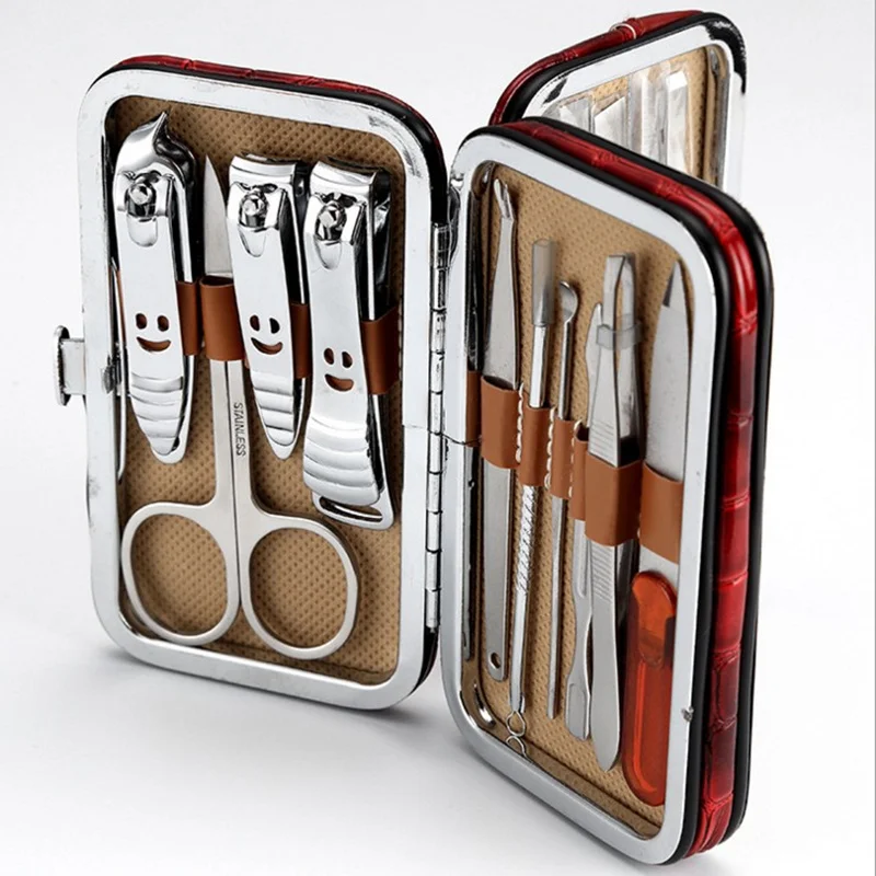 

Stone Pattern Case+18 in 1 pcs Nail Clipper Kit Nail Care Set Pedicure Scissor Tweezer Knife Ear pick Utility Manicure Set Tools