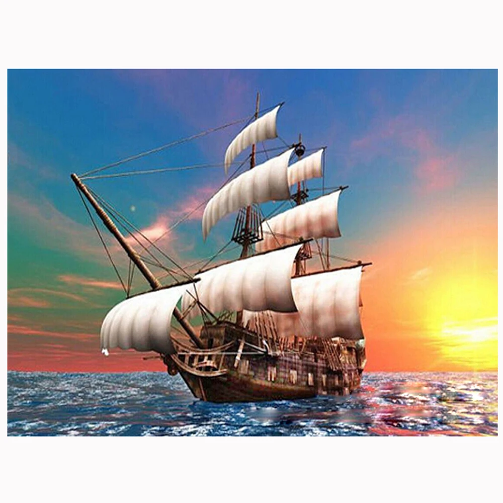 5D-DIY-Diamond-Painting-boat-Scenery-Cross-Stitch-Needlework-Ship-Diamond-Embroidery-Home-Decoration-Diamond-NEW