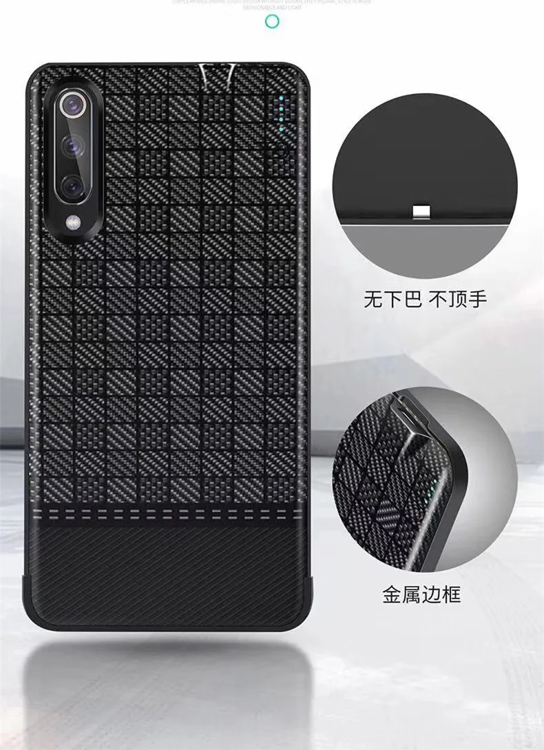 Противоударный чехол с алюминиевой рамкой для зарядного устройства для Xiaomi mi 9 тонкий внешний аккумулятор чехол для зарядки аккумулятора