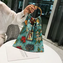 New Designer Bags Vintage Handbag Wooden Ring Top Handle Women Handbag Designer Tote Bag Evening Clutch Purse