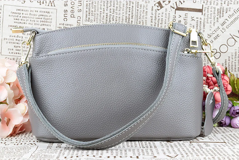 Macio Genuíno Bolsa de Ombro Mulheres Saco