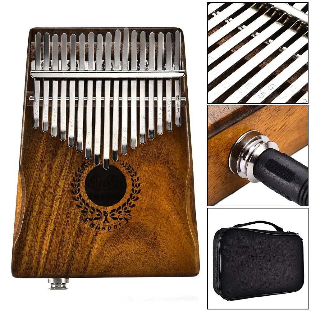 17 клавиш EQ Kalimba твердая акации большой палец фортепиано звеньевой динамик с