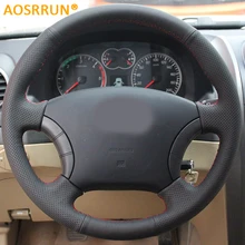 Aosrrun кожа рук-прошитой рулевого колеса автомобиля Чехлы для мангала для Великая стена HAVAL Hover H3 H5 WINGLE 3 Wingle 5 автомобильные аксессуары
