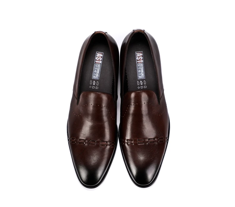 Men's Leather Casual Shoes Formal Oxfords Shoe Moccasins Men's Leather Brand Casual Genuine Leather Shoes Men 2018 Brogue Shoe   (10)