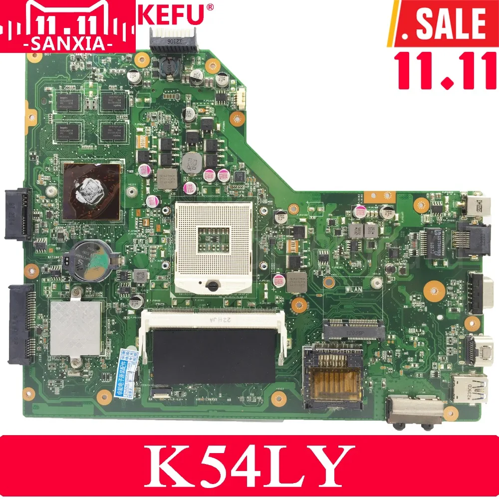 KEFU K54LY Laptop motherboard for ASUS K54L K54LY X54H X54H K54HR X84H Test original mai'nboard REV2.1/2.0 PM KEFU K54LY Laptop motherboard for ASUS K54L K54LY X54H X54H K54HR X84H Test original mai'nboard REV2.1/2.0 PM