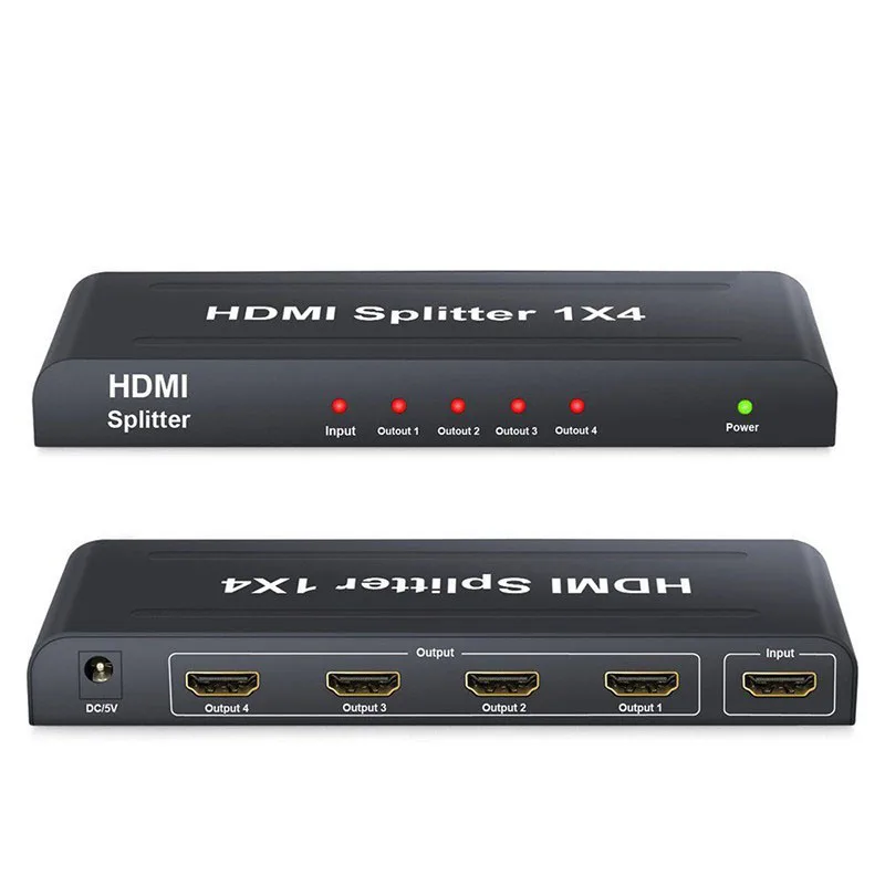 HDMI сплиттер 1*4 Full HD 1080P видео HDMI коммутатор 1 вход 4 выход цифровой 1X4 сплиттеры поддержка 1920*1200 дистрибьюторов