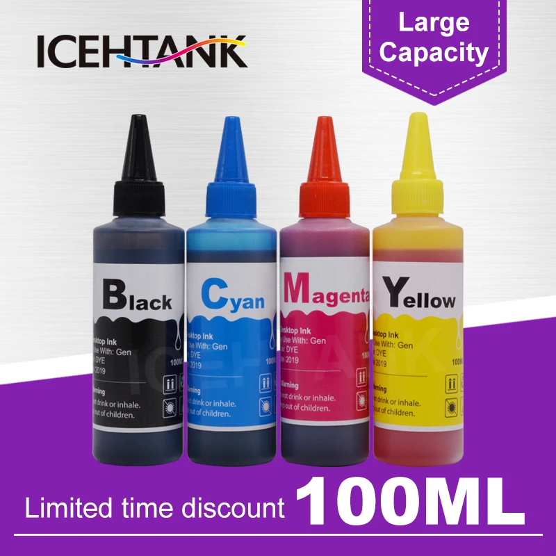 Набор для заправки чернил ICEHTANK принтера HP 300 XL Deskjet D1660 D2560 D2660 D5560 F2420 F2480 F2492 F4210 100 мл