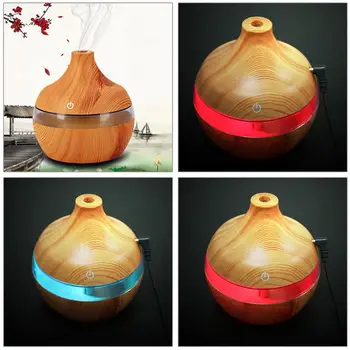 

300ml Ultrasonic Humidifier Purifier LED Essential Oil Diffuser 7 Color Changing Liquid Air Fresheners Household Thermometers