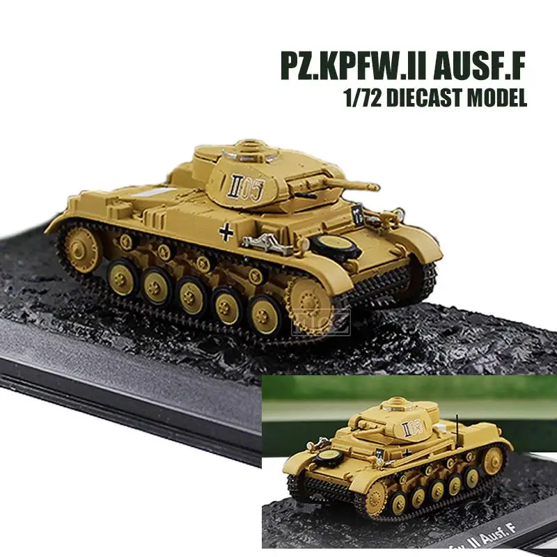 

Pz.Kpfw.II Ausf.F 1/72 DIECAST MODEL TANK ATLAS