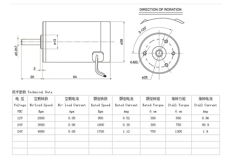 38 мм трубчатый двигатель постоянного тока 12В 24 вольтным и 2000RPM3000RPM4000RPM5000RPM6000RPM7000RPM 7 Вт/8 Вт