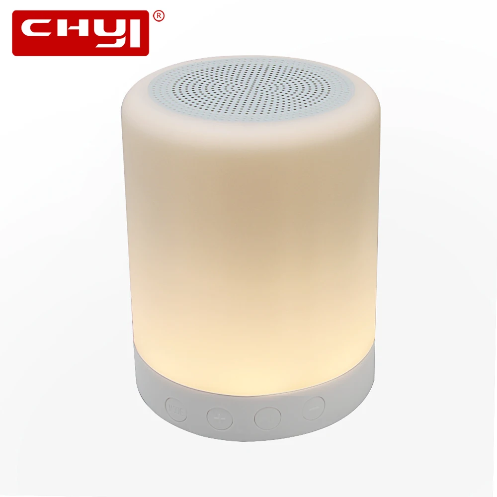 

CHYI Smart Touch Lamp Bluetooth Speaker LED Colorful Backlight Stereo Outdoor Portable Music Box BT4.0 Subwoofer With Mic For PC