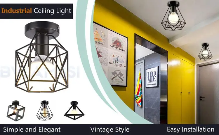 ceiling light lamps iron (1)_