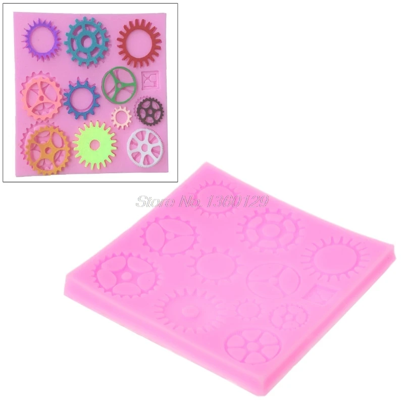 

1Pc Steampunk Gears Fondant Cake Silicone Mold DIY Chocalate Jelly Pudding Decor Dropship
