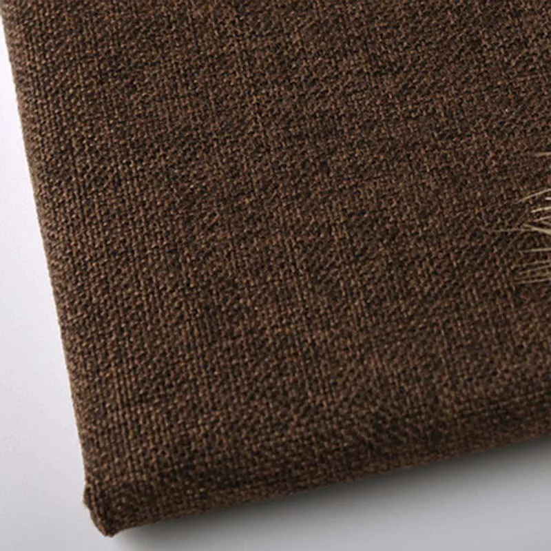 1 м/лот льняная ткань диванная подушка ткань сделай сам Ремесло швейная ткань уличная льняная смешанная ткань обивка - Цвет: dark brown